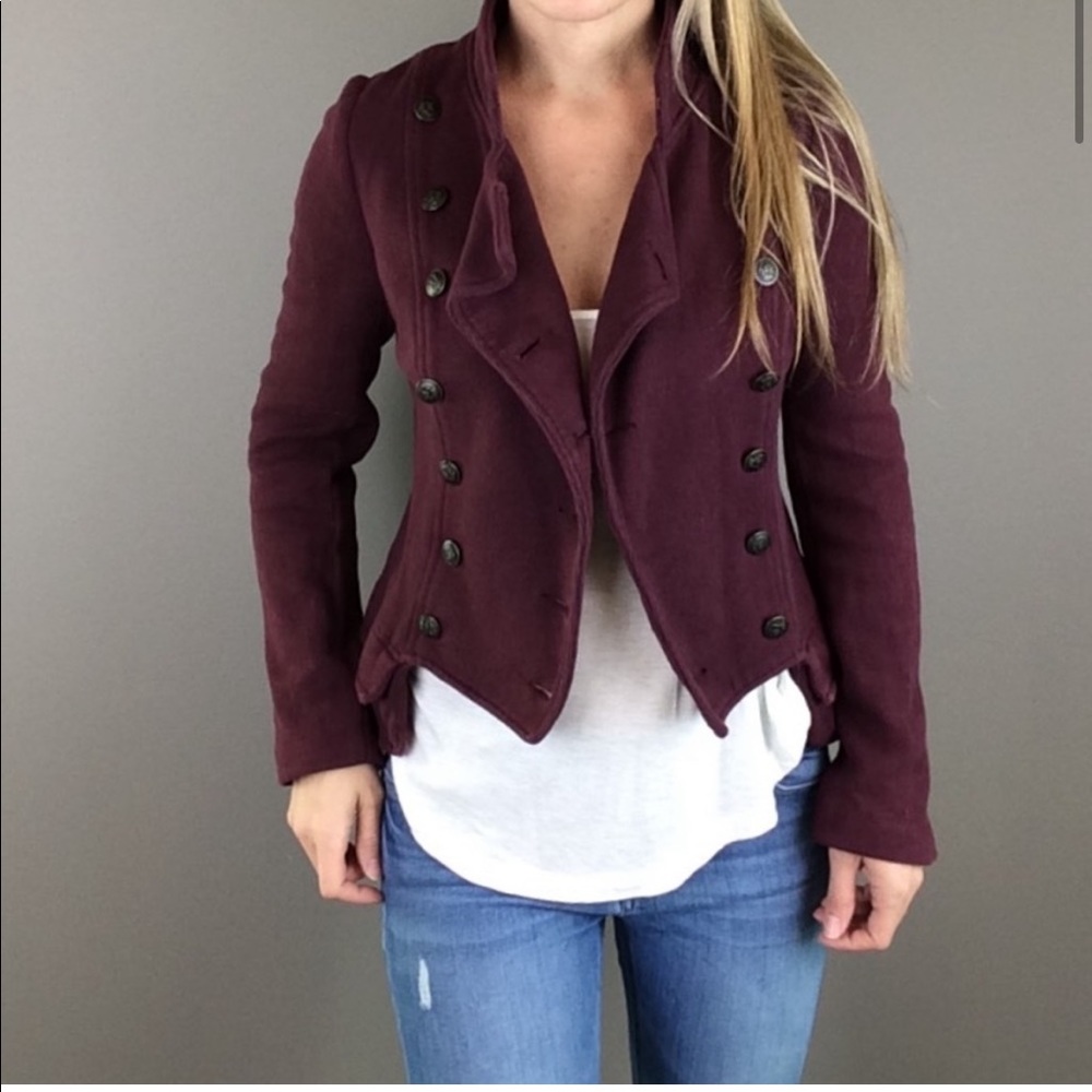 Free People We the Free majorette style plum jacket